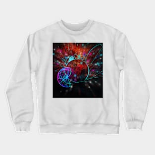 Ammonite emerging from space Crewneck Sweatshirt